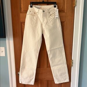 Levi's 501 '90's Size 24x30 Women's Off White Cream Jeans NEW Straight Leg NWT